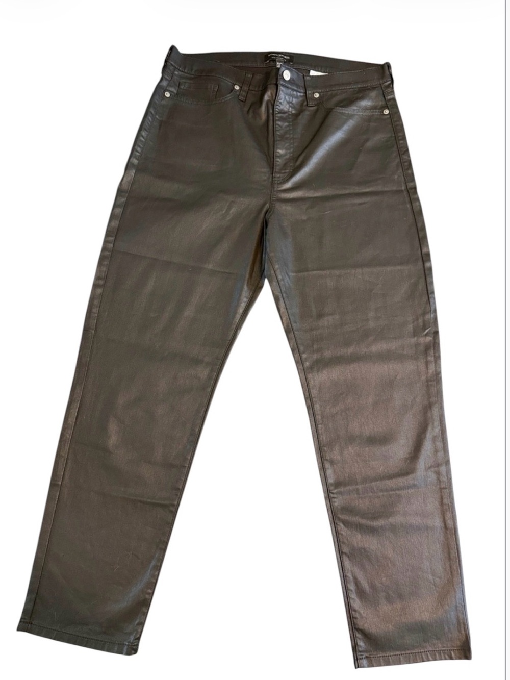 Banana Republic Ultra High-Rise Slim Black Coated Jeans Women’s Size 33/16 NWOT